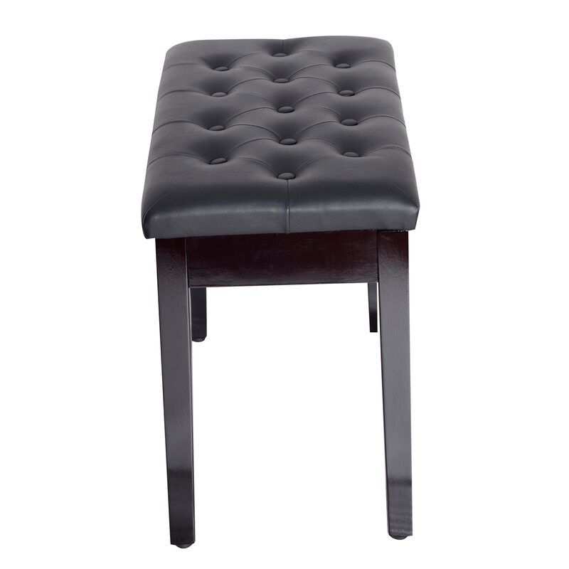 Criss Faux Leather Solid Wood Flip Top Storage Bench thumbnail 2