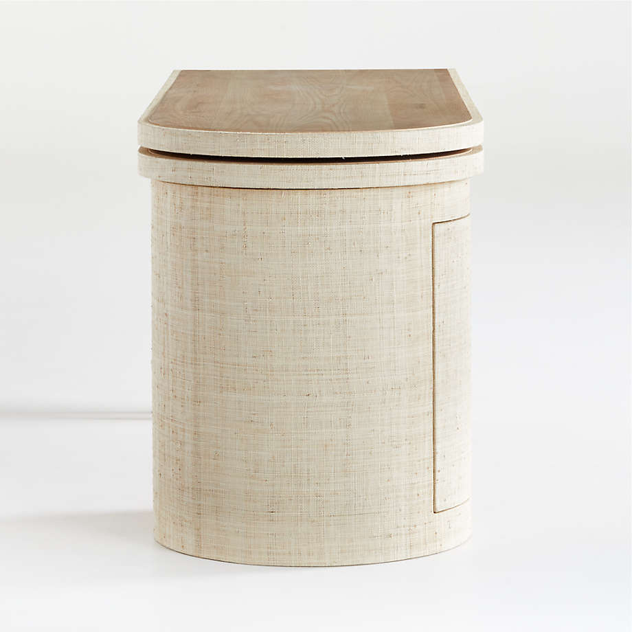 Twist Grasscloth Rotating Desk thumbnail 3