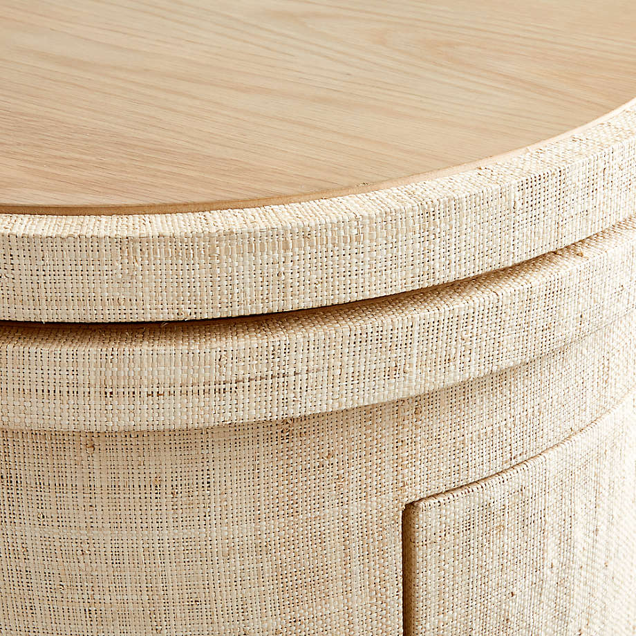 Twist Grasscloth Rotating Desk thumbnail 6