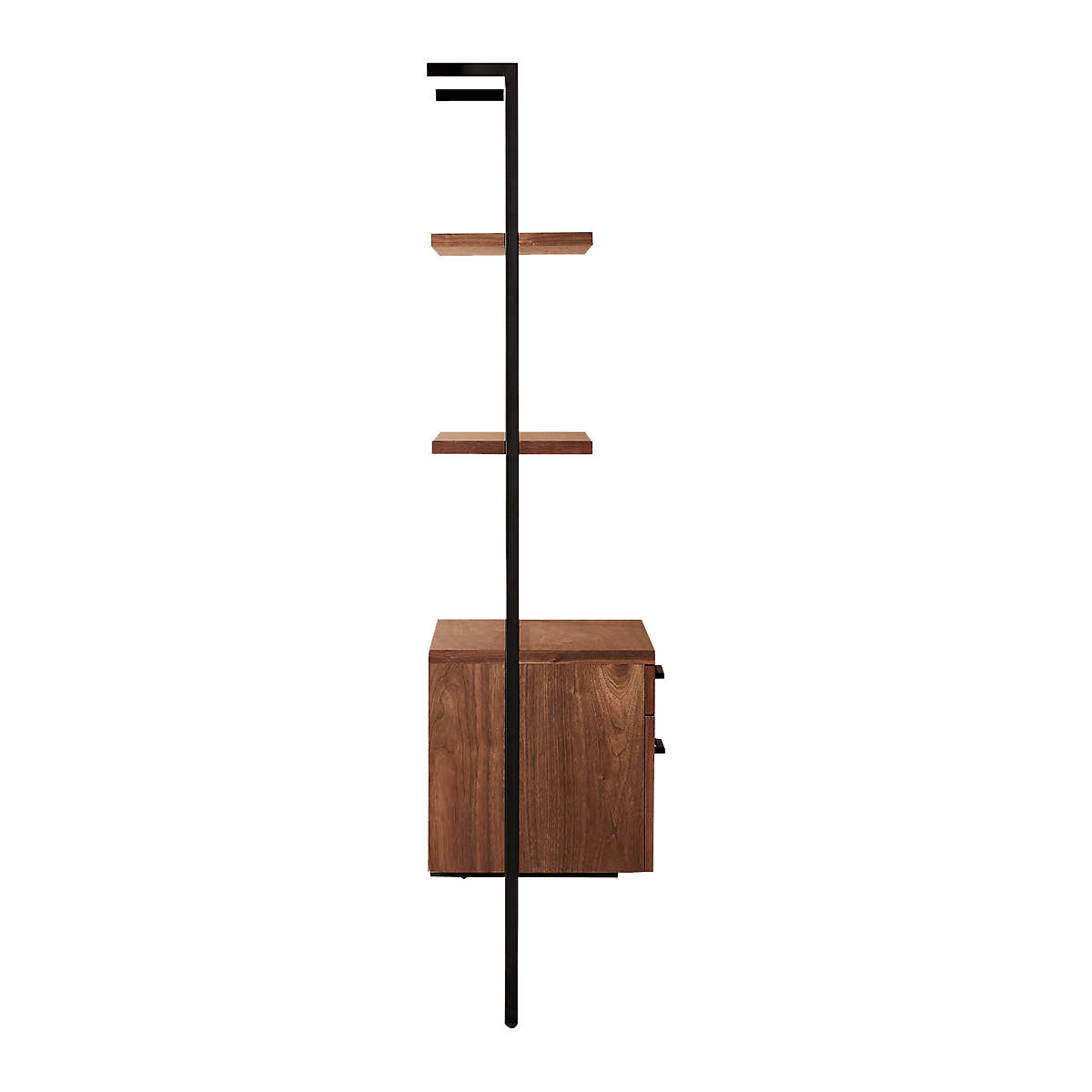 HELIX 70 WALNUT BOOKCASE WITH 2 DRAWERS thumbnail 2