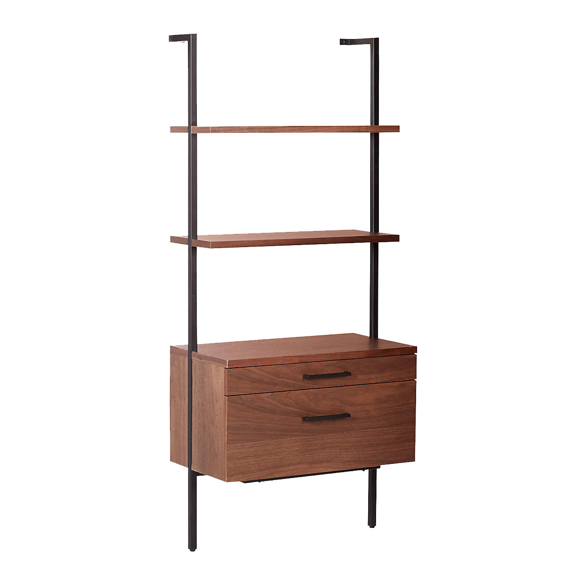 HELIX 70 WALNUT BOOKCASE WITH 2 DRAWERS thumbnail 3