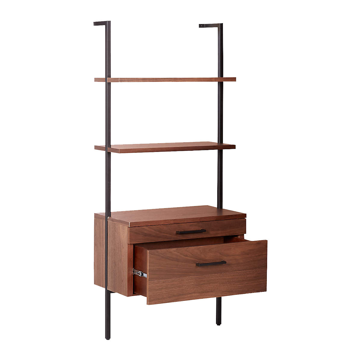 HELIX 70 WALNUT BOOKCASE WITH 2 DRAWERS thumbnail 4