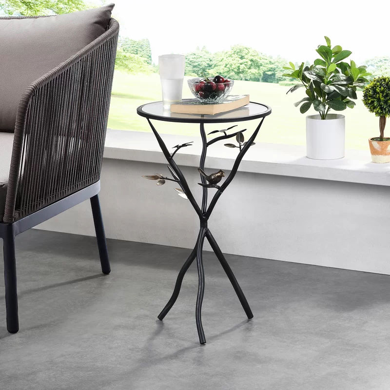 Marguret Glass 3 Legs End Table thumbnail 2