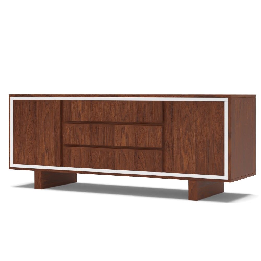 Trim Walnut Media Credenza thumbnail 3