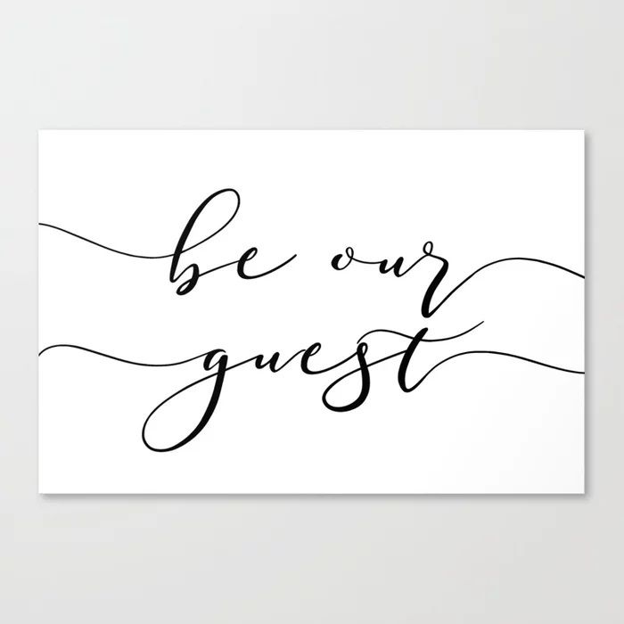 Be Our Guest Canvas Print unframe thumbnail 2