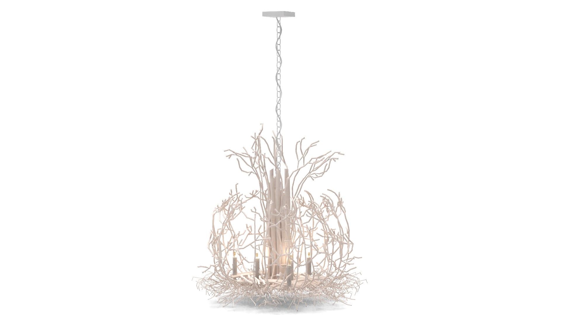 Naturally Superior Painted Twig Chandelier thumbnail 2