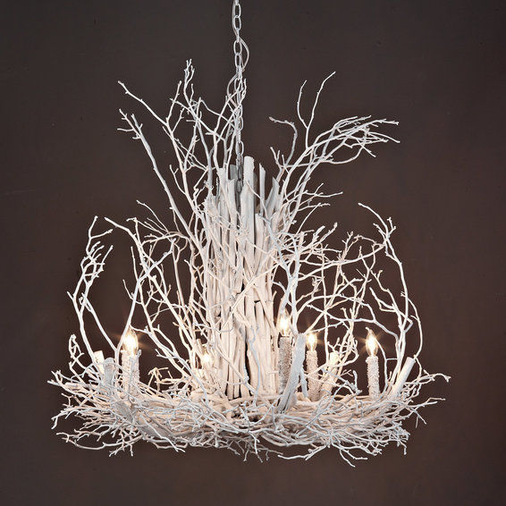Naturally Superior Painted Twig Chandelier thumbnail 3