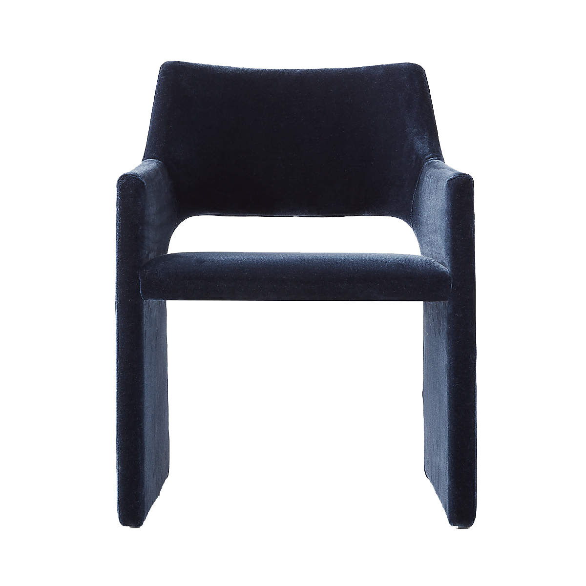 FOLEY FAUX MOHAIR NAVY DINING CHAIR thumbnail 3