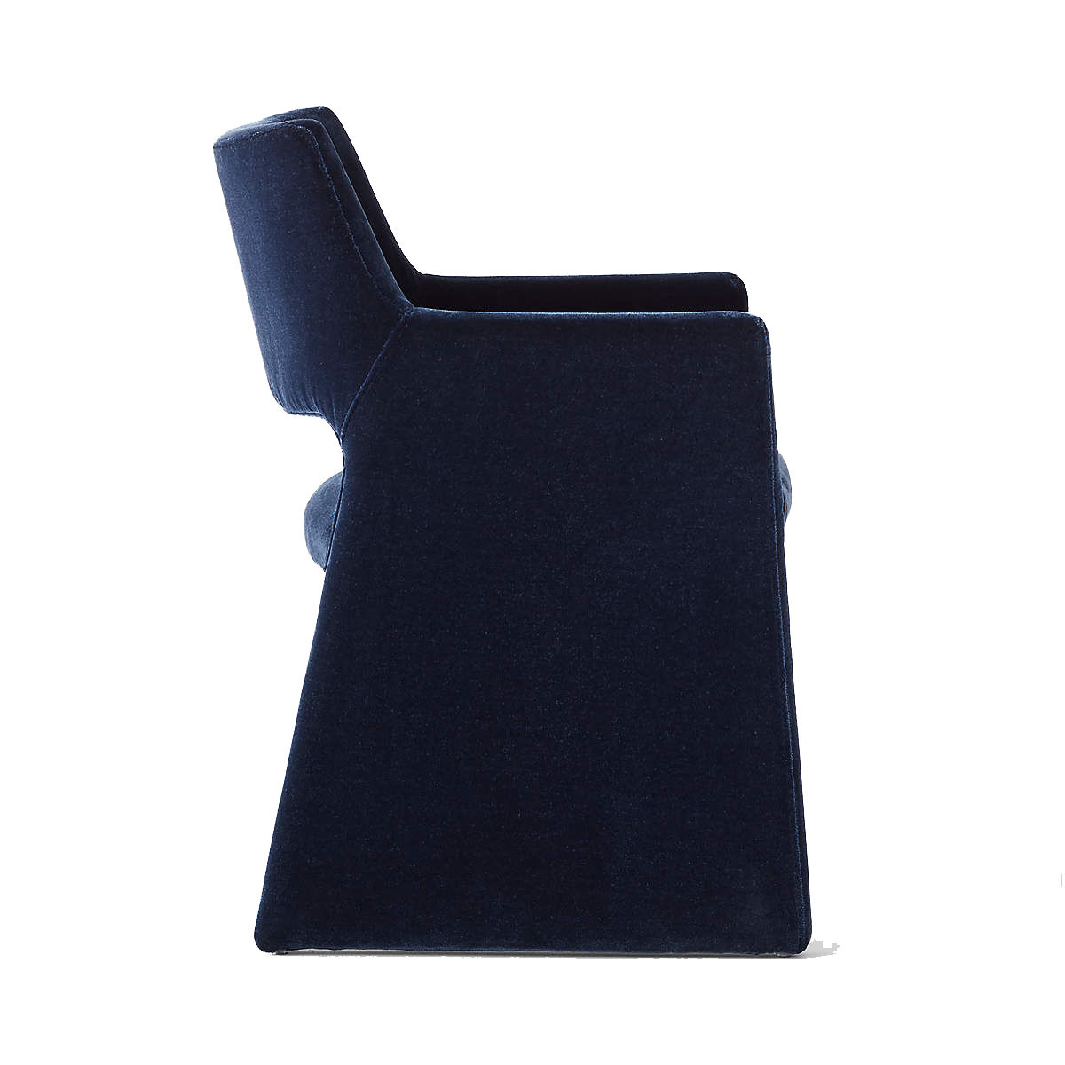 FOLEY FAUX MOHAIR NAVY DINING CHAIR thumbnail 4