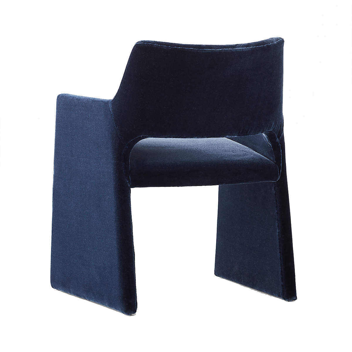 FOLEY FAUX MOHAIR NAVY DINING CHAIR thumbnail 5