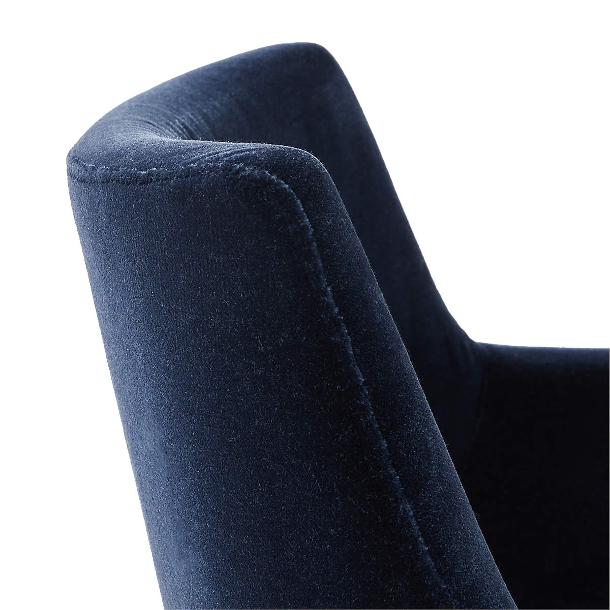 FOLEY FAUX MOHAIR NAVY DINING CHAIR thumbnail 6