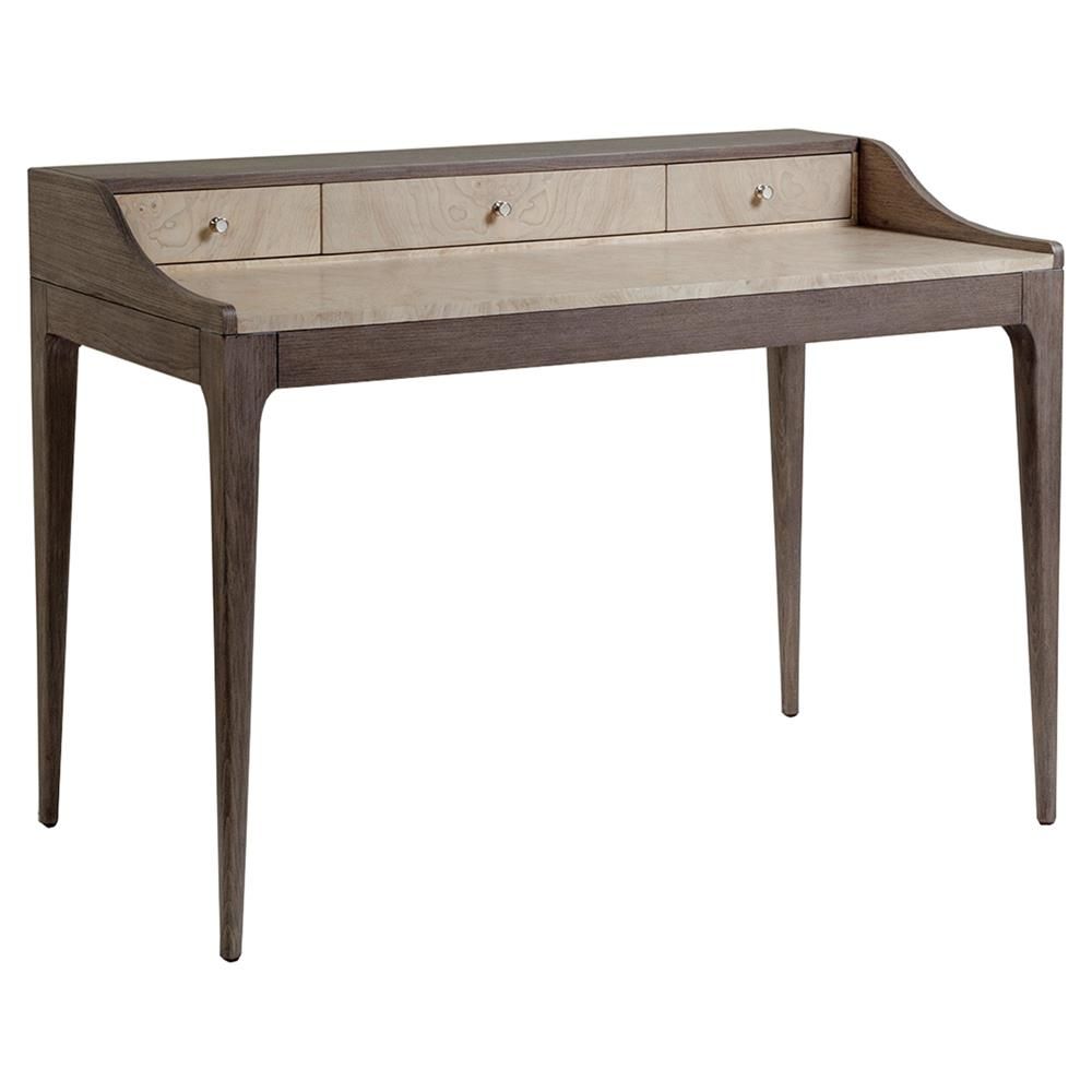 Artistica Hardwood Taupe Grey Oak Desk thumbnail 2