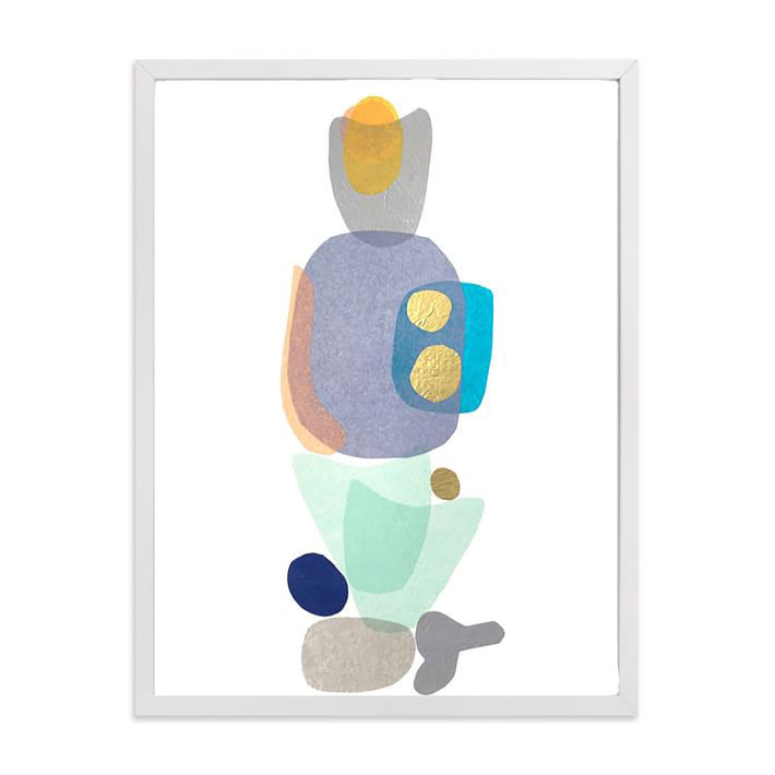 Minted For West Elm Navy Blue Gold Totem with frame thumbnail 2