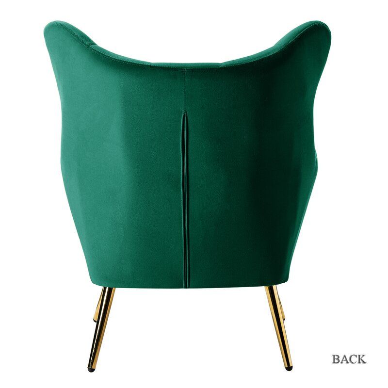 Dowdle Tufted Velvet Wingback Chair thumbnail 4
