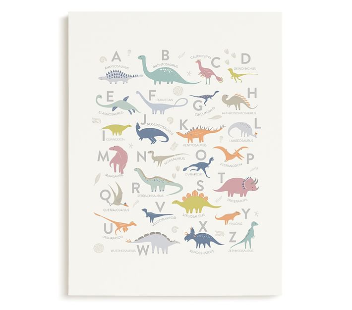 Minted Alphabet Dinos Wall Art with frame thumbnail 2