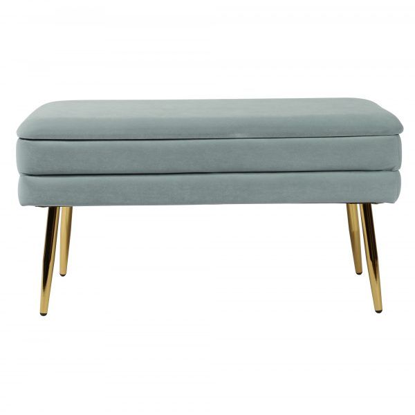 Zivana Sea Blue Storage Bench thumbnail 3