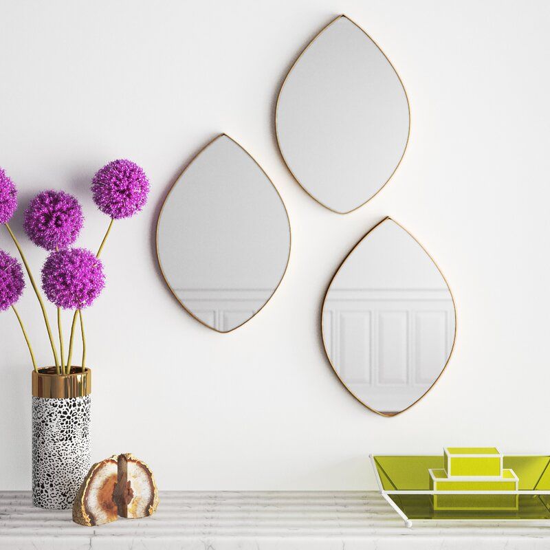 Preiss Teardrop Wall Mirror Set of 3 thumbnail 2