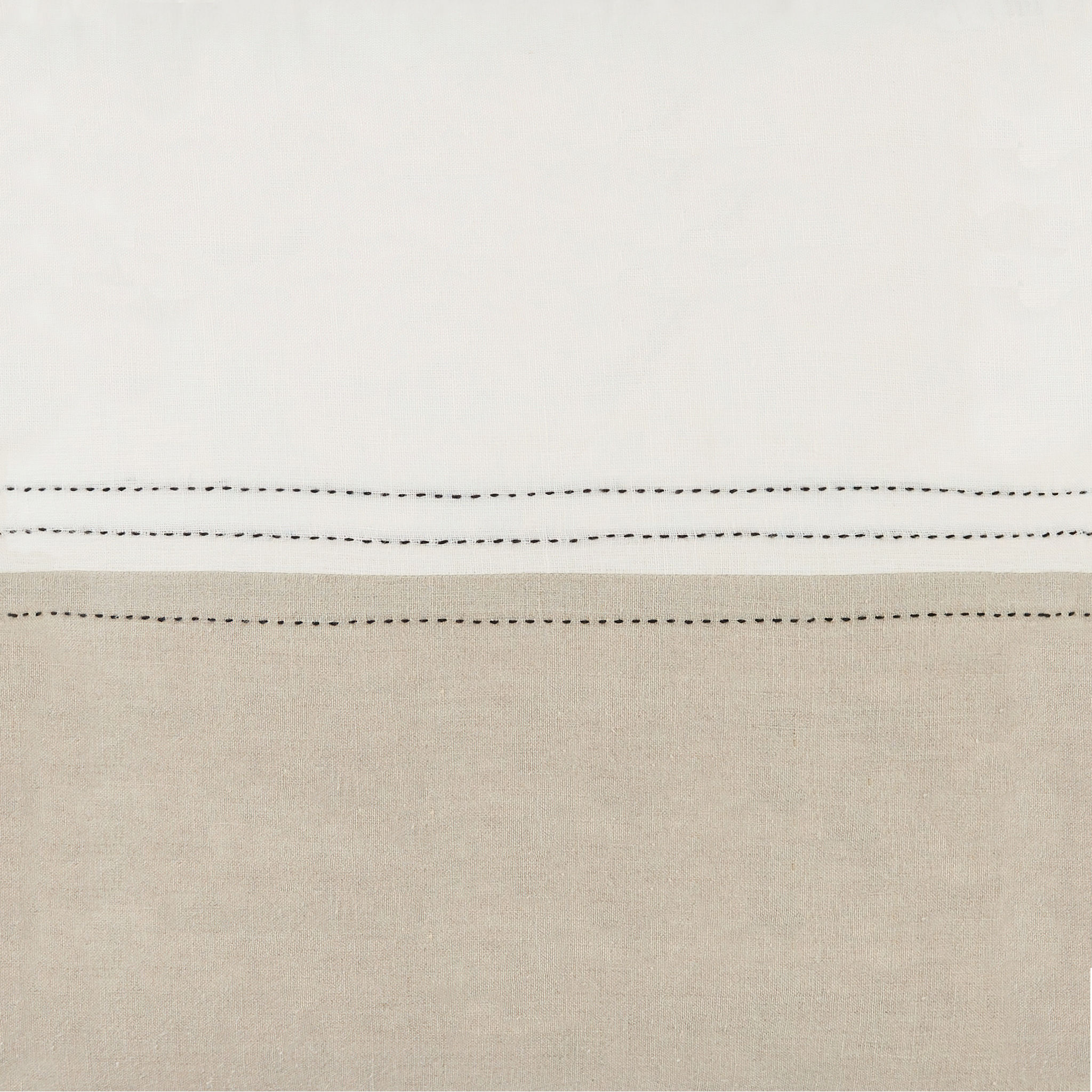 Griffin Striped Linen Reversible Throw Pillow thumbnail 3