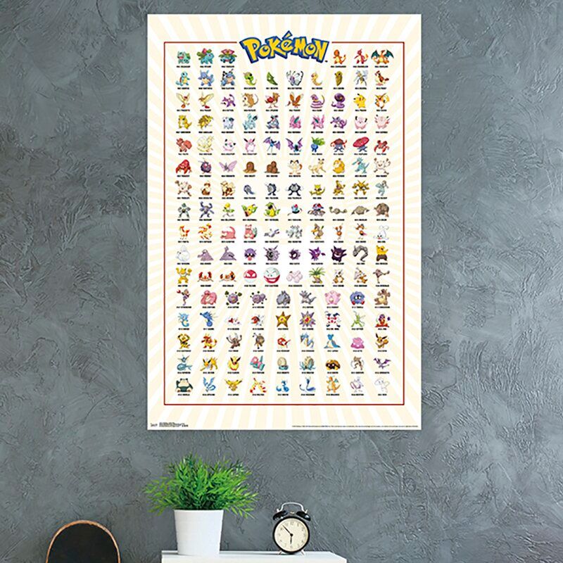 Pokemon Kanto Grid Paper Print Unframed thumbnail 3
