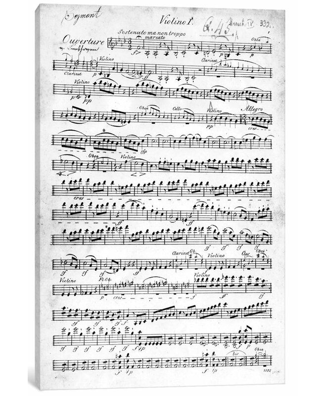 Score Sheet For The Overture Gallery Wrapped Canvas Unframed thumbnail 2