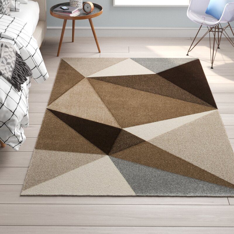 Cheeseman Geometric Camel Beige Area Rug 7'10"x10'3" thumbnail 2