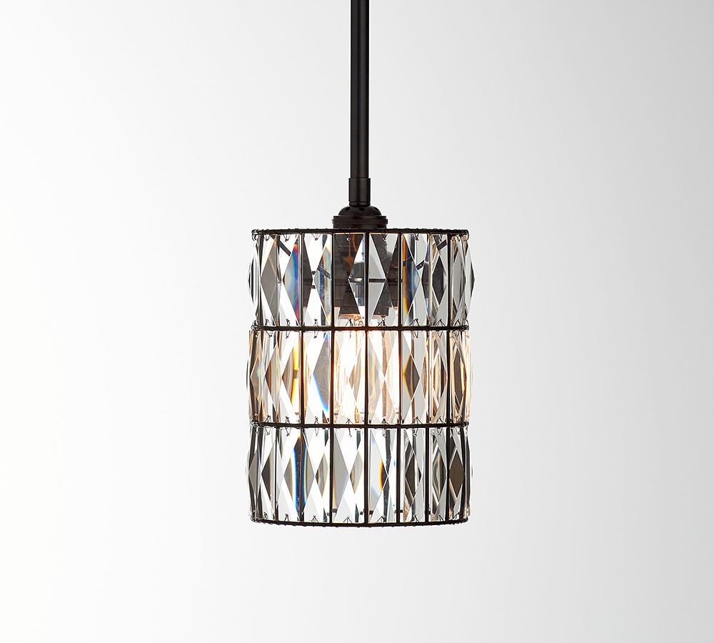 Adeline Crystal Pole Pendant with Bronze Hardware thumbnail 2