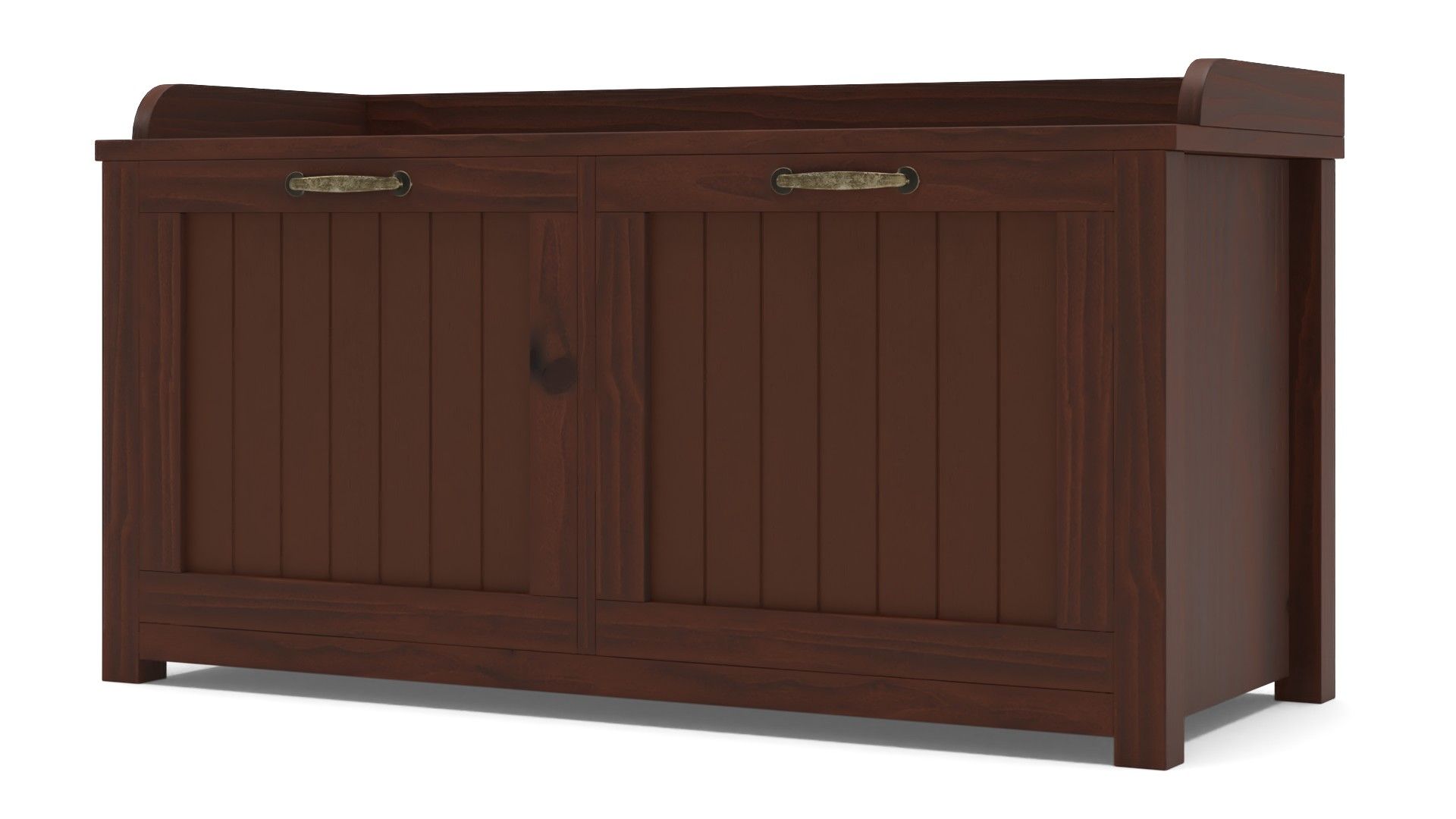Walnut Tray Top Grooved Shoe Storage Cabinet thumbnail 2