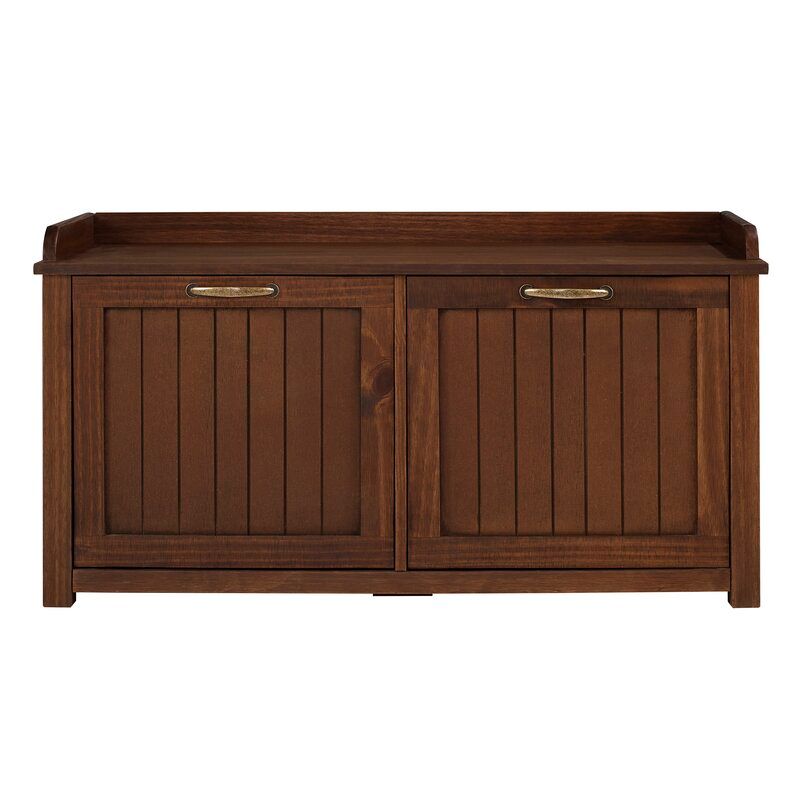 Walnut Tray Top Grooved Shoe Storage Cabinet thumbnail 4