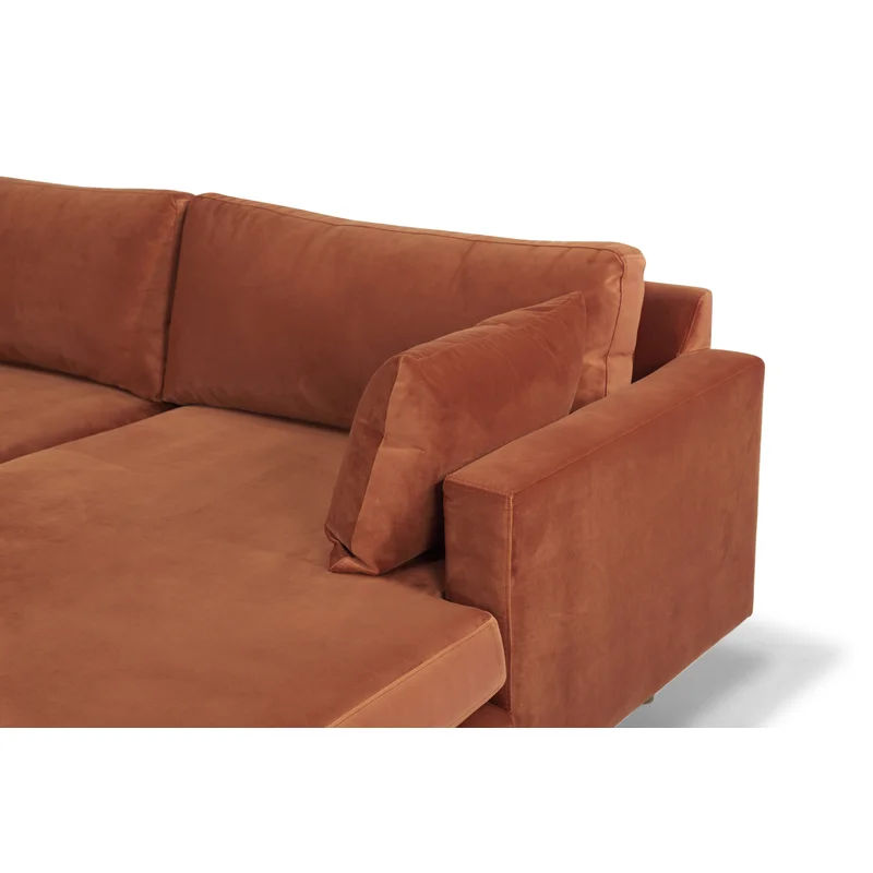 Oneal Velvet Stationary Sofa Chaise Sectional thumbnail 5