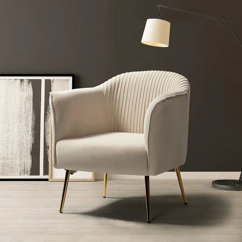 Fynn Wide Velvet Barrel Chair thumbnail 2