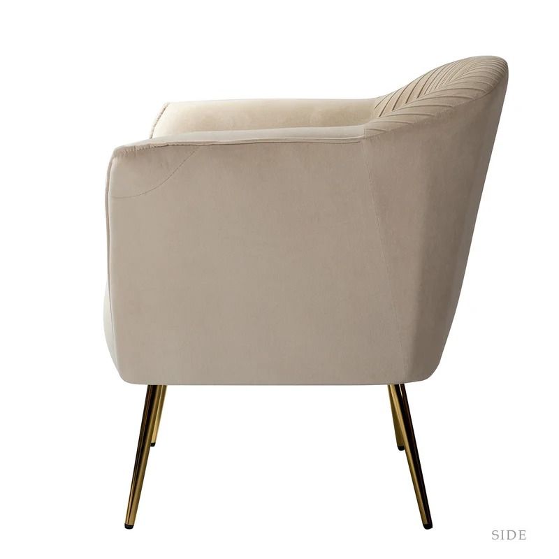 Fynn Wide Velvet Barrel Chair thumbnail 3