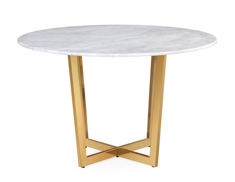 Maximus White Marble Dining Table thumbnail 5