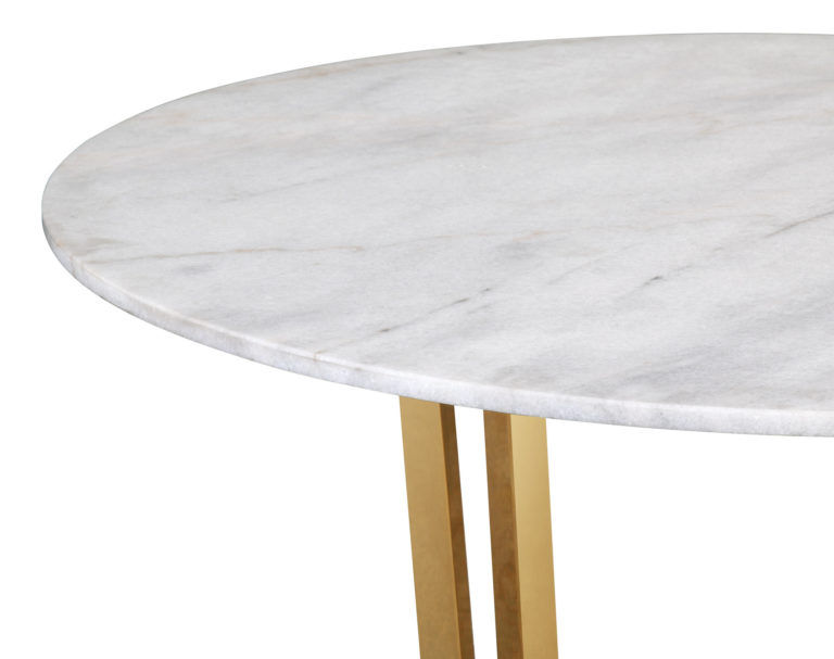 Maximus White Marble Dining Table thumbnail 6