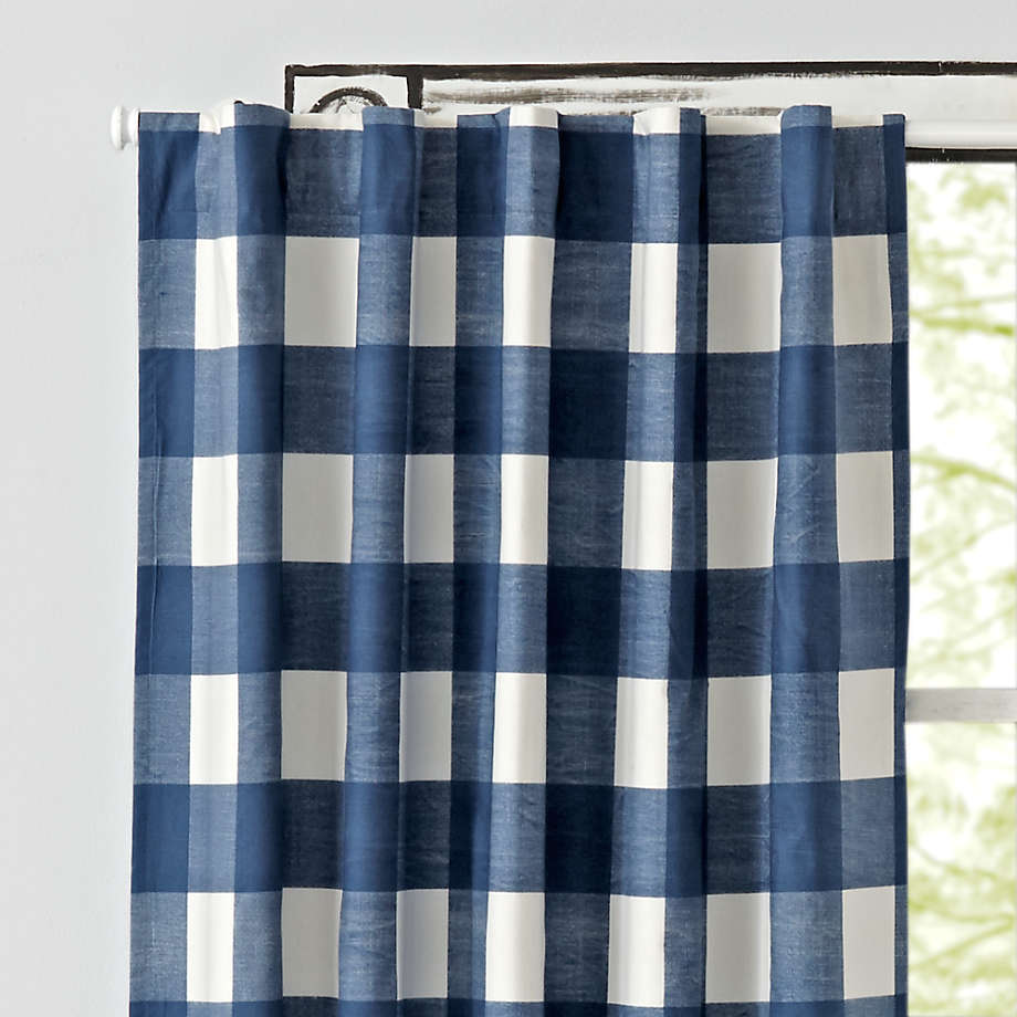 Blue Buffalo Check Blackout Curtain 96" thumbnail 2