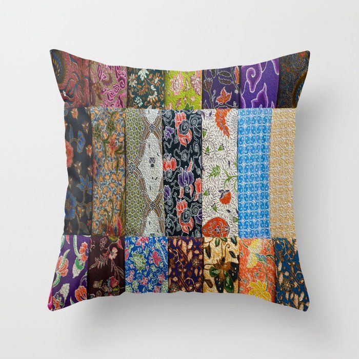 Patchwork Gypsy Throw Pillow With Insert thumbnail 2