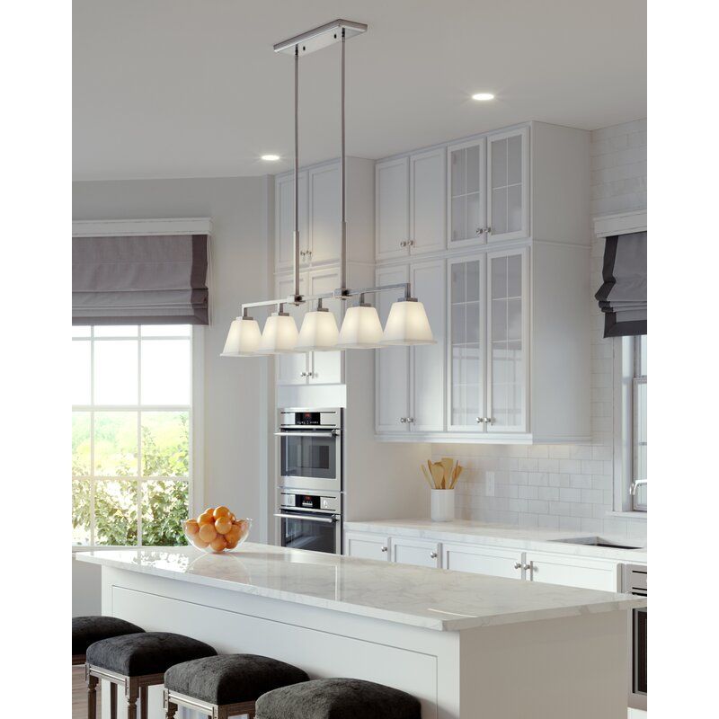 Arago 5 Light Kitchen Island Linear Pendant thumbnail 4