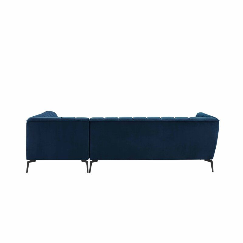 Dreier Velvet Right Hand Facing Sofa and Chaise thumbnail 4