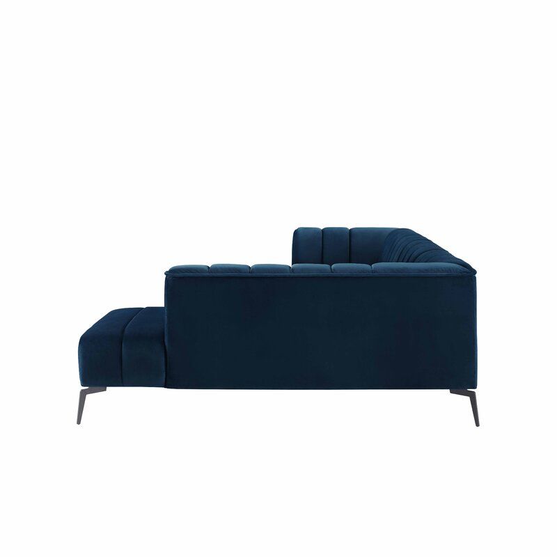 Dreier Velvet Right Hand Facing Sofa and Chaise thumbnail 5
