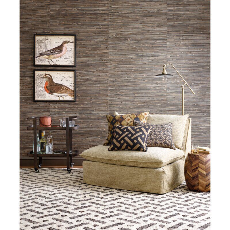 Flatweave Geometric Area Rug In Brown Beige 9'x12' thumbnail 2