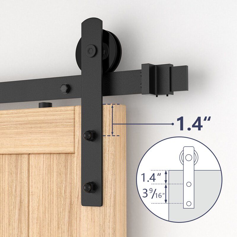 Duty Standard Single Track Barn Door Hardware thumbnail 3