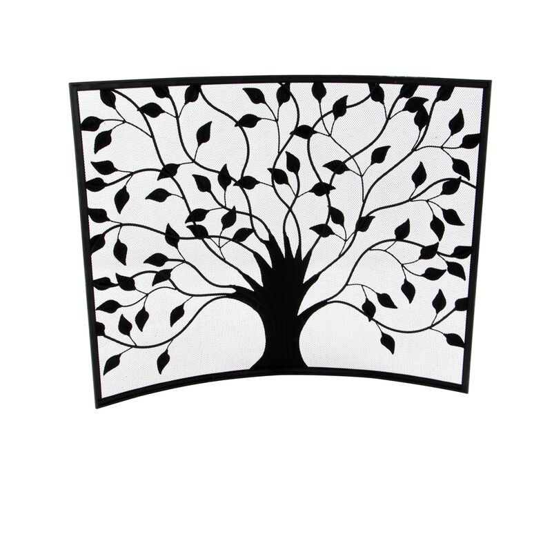 Aashay single paneliIron fireplace screen thumbnail 4