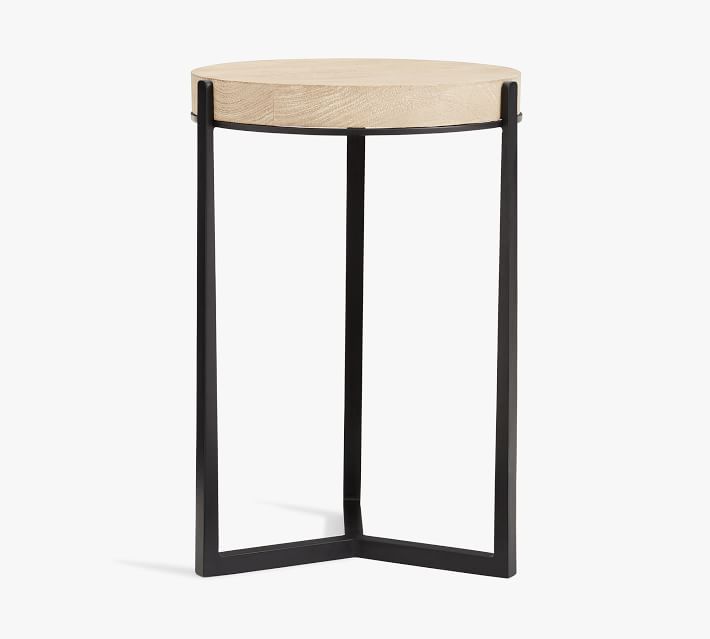 Cori Round Wood Accent Table  thumbnail 2