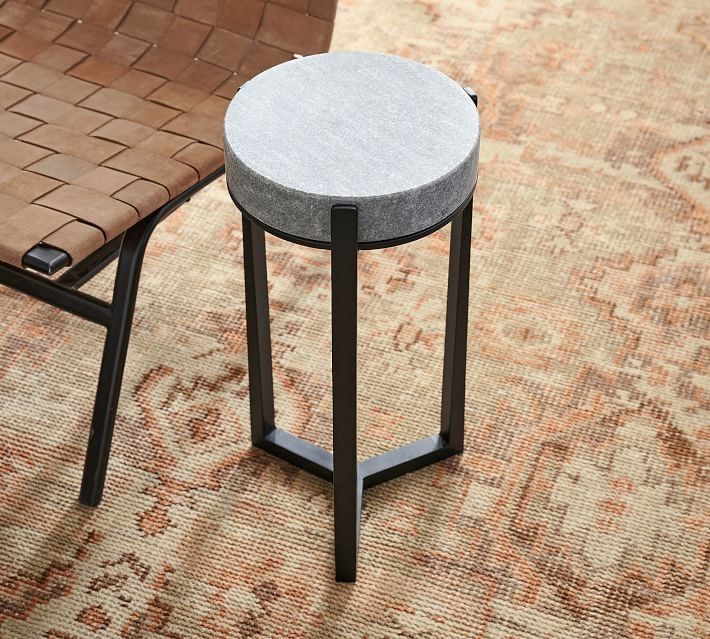 Cori Round Marble Accent Table  thumbnail 3