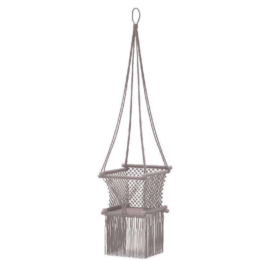 Feblix Home Inc  Fabric Beige Bucket Swing Seat thumbnail 2