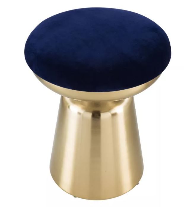 Julian Side Stool Blue Gold thumbnail 2
