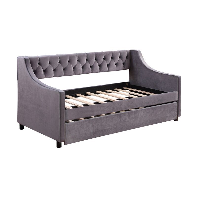 Twin Solid Wood Daybed with Trundle thumbnail 2
