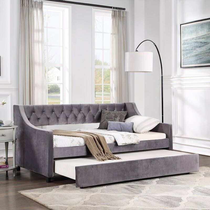 Twin Solid Wood Daybed with Trundle thumbnail 3
