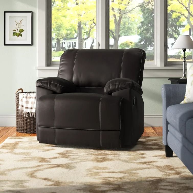 Edgar Faux Leather Manual Glider Standard Recliner thumbnail 2