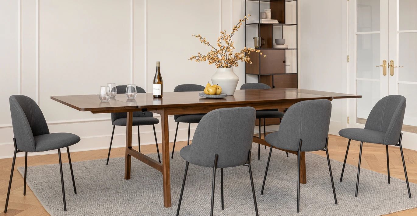Kirun Walnut Dining Table, Extendable thumbnail 2