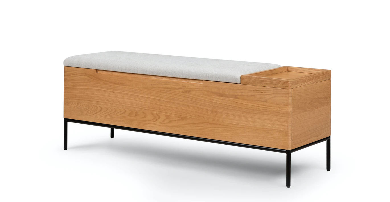 Thari Everest Gray Oak Bench thumbnail 4